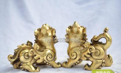批发纯黄铜招财飞貔貅摆件 镇宅化煞的吉祥工艺品，家居与商业风水之选